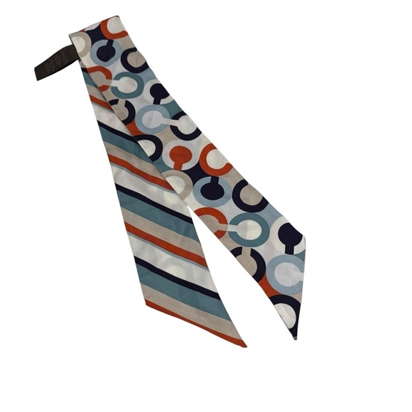 Coach Signature Silk Skinny Scarf Willy purse charm - Picture 3 of 3